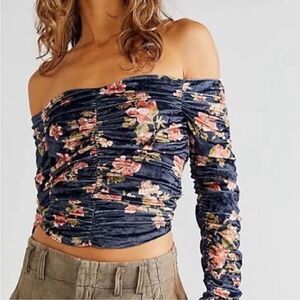 Free People Reina Off Shoulder Floral Top